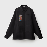 ¥HERALBONY ISAIシャツ(ブラック)/ アートピース1枚付きHERALBONY