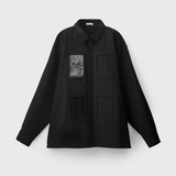 ¥HERALBONY ISAIシャツ(ブラック)/ アートピース1枚付きHERALBONY