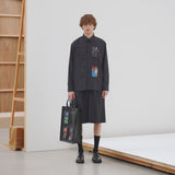 ¥HERALBONY ISAIシャツ(ブラック)/ アートピース1枚付きHERALBONY