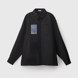 ¥HERALBONY ISAIシャツ(ブラック)/ アートピース1枚付きHERALBONY