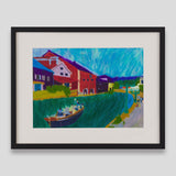 ¥「小樽運河」原画作品Hiroshi Yoshida