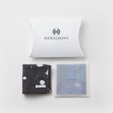 ¥ギフトセット ハンカチーフ『青の情景』&タオルハンカチ『(無題)(丸)』HERALBONY