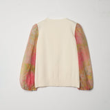 ¥袖プリントニットカーデ「お母さんありがとう」Hiroo Suzuki