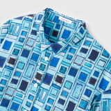 ¥シャツワンピース「青い窓」Kaoru Iga