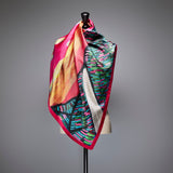 ¥シルクスカーフ「夕焼けの道」Asuka Tazaki