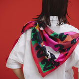 ¥シルクスカーフ「タイトル不明」Momoko Nakagawa