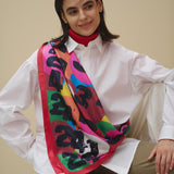 ¥シルクスカーフ「タイトル不明」Momoko Nakagawa