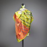 ¥シルクスカーフ「タイトル不明」Shigaku Mizukami