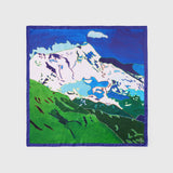 ¥シルクスカーフ「フンザのカラコラムの連峰」Yasuhiro Kobayashi