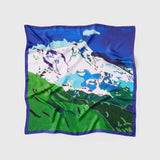 ¥シルクスカーフ「フンザのカラコラムの連峰」Yasuhiro Kobayashi