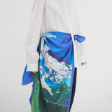 ¥シルクスカーフ「フンザのカラコラムの連峰」Yasuhiro Kobayashi