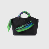 ¥シルクスカーフ「森の道ー青い森」Asuka Tazaki