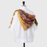 ¥シルクスカーフ「うし」Kiyomi Hoshi