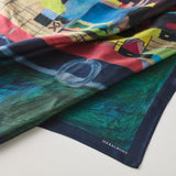 ¥シルクスカーフ「ヴェネチアのフルーツ船」Hiroshi Yoshida