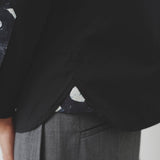 ¥デザインシャツ(フライフロント)「(無題)(丸)」 ブラックSanae Sasaki