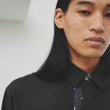 ¥デザインシャツ(フライフロント)「(無題)(丸)」 ブラックSanae Sasaki