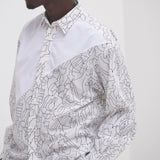 ¥デザインシャツ(ショルダー切替)「夏の魔物」Satoru Kobayashi