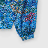 ¥サテンボウタイブラウス「(無題)(青)」Midori Kudo