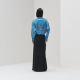 ¥シャツブラウス「(無題)(青)」Midori Kudo