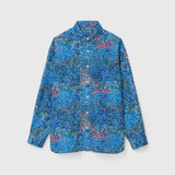 ¥ブロードレギュラーカラーシャツ「(無題)(青)」Midori Kudo