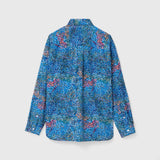 ¥ブロードレギュラーカラーシャツ「(無題)(青)」Midori Kudo