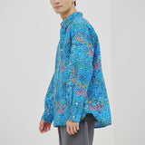 ¥ブロードレギュラーカラーシャツ「(無題)(青)」Midori Kudo