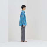 ¥ブロードレギュラーカラーシャツ「(無題)(青)」Midori Kudo