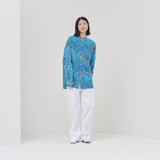 ¥ブロードバンドカラーシャツ「(無題)(青)」Midori Kudo