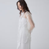 ¥シルクオーガンジー刺繍リボンシャツ「夏の魔物」Satoru Kobayashi