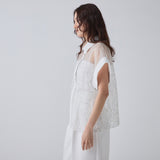 ¥シルクオーガンジー刺繍スキッパーシャツ「夏の魔物」Satoru Kobayashi