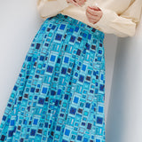 ¥フレアスカート「青い窓」Kaoru Iga