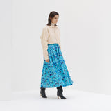 ¥フレアスカート「青い窓」Kaoru Iga