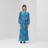 ¥サテンスカート「(無題)(青)」Midori Kudo