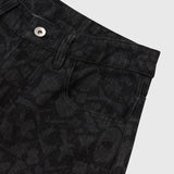 【予約商品|9月上旬お届け】kaedeデニムストレート「かえでのチョキチョキ」BLACK