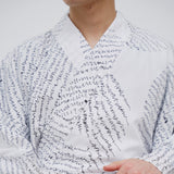 ¥手染め浴衣(メンズ)「marina - moji003」marina