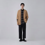 【HEART】 Bicolor Knit Cardigan Beige
