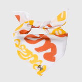 ¥シルク混バンダナ「orange and yellow brush - mm2025」marina