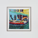 ¥シルクサテンスカーフ「ヴェネチアのフルーツ船」(Paris Edition)Hiroshi Yoshida