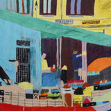 ¥シルクサテンスカーフ「ヴェネチアのフルーツ船」(Paris Edition)Hiroshi Yoshida