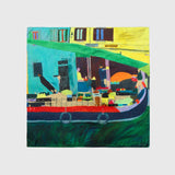 ¥シルクサテンスカーフ「ヴェネチアのフルーツ船」(Paris Edition)Hiroshi Yoshida