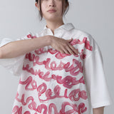 ¥イージーケアアートパネル半袖シャツ「pink-mm2024」marina