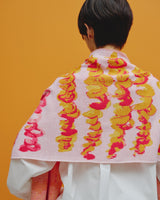 ¥ジャガードマフラー「red gradation brush1 - mm2025」marina