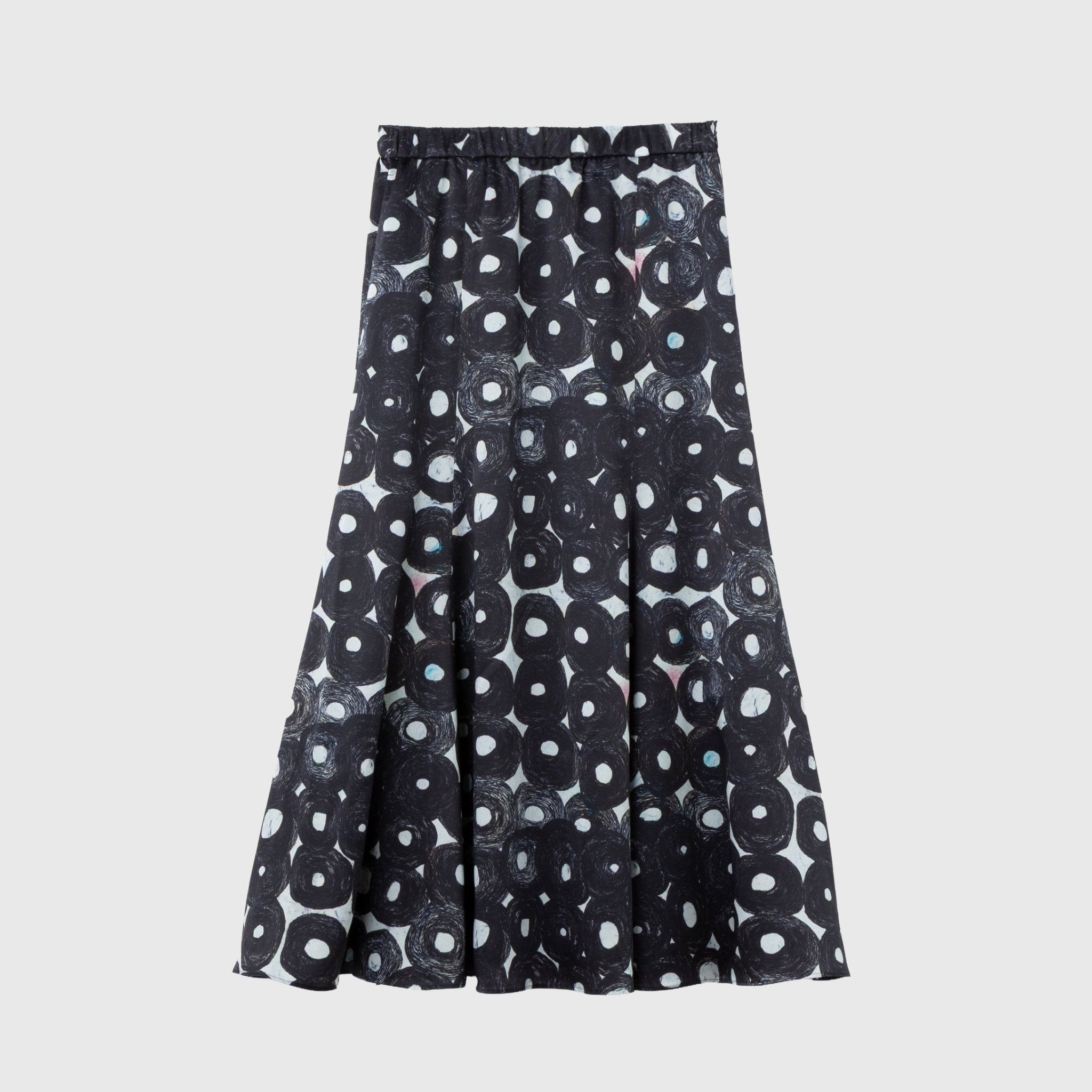 サテンスカート「（無題）（丸）」【Sサイズのみ予約商品｜11月