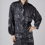 ¥Satin Bow Tie Blouse「楽譜 spiritoso」Koji Nishioka