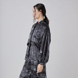 ¥Satin Bow Tie Blouse「楽譜 spiritoso」Koji Nishioka