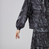 ¥Satin Bow Tie Blouse「楽譜 spiritoso」Koji Nishioka