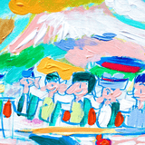 ¥「富士山と飛行機」原画作品Taisuke Kinugasa