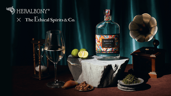 【コラボレーション】The Ethical Spirits & Co.｜ジャパニーズ・ティー・ジン「REVIVE from NINJA」とのコラボによるラベルデザイン - HERALBONY