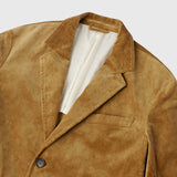 ￥【予約商品｜10月中旬お届け】Embroidered Corduroy Jacket「marina-moji003」　Beigemarina