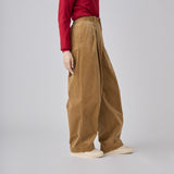 ￥【予約商品｜10月中旬お届け】Embroidered Corduroy Pants「marina-moji003」　Beigemarina